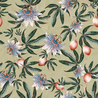 Passion fruit watercolor seamless pattern