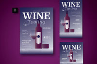 Modern Wine Tasting Flyer Set