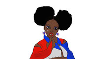 Afro Sister Illustration