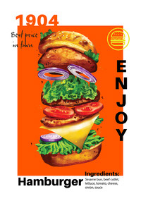 Hamburger poster A4