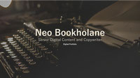 Neo Bookholane - Digital Portfolio