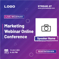 Online marketing webinar conference