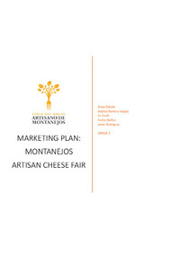 Montanejos Cheese Fair Marketing Plan