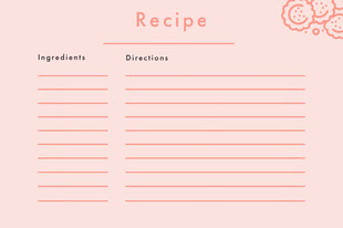 Free Recipe Card Templates Printable Adobe Spark