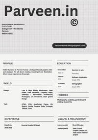 Resume design graphic designer web dev