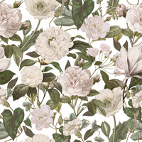 White Flowers Seamless Pattern