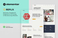 Replix - 3D Printing Manufacturing Services Elementor Template Kit