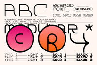 Kesmod-Light-3 styles OTF TTF WOFF