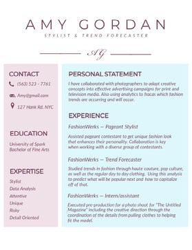 Free Creative Resume Templates Adobe Spark