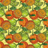 Lime Orange Seamless Repeat Pattern
