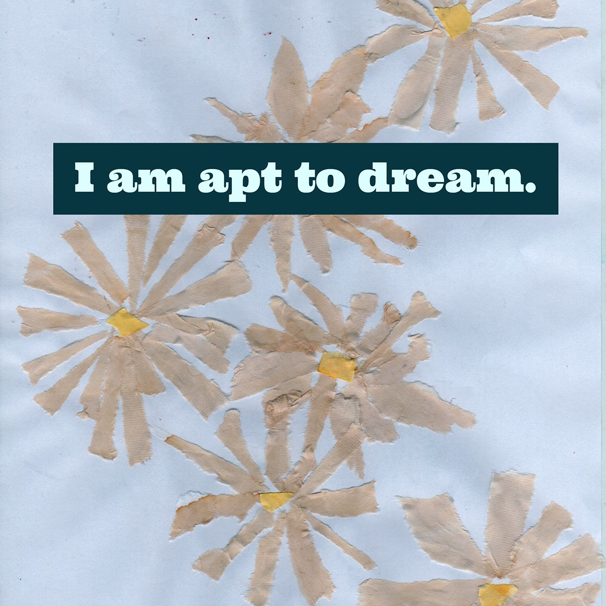 I am apt to dream.