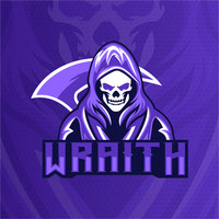 wraith logo gaming mascot cartoon logo illustration esports mascot gaming logo template premium vector