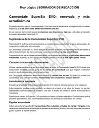 Redaccion sobre Cannondale SuperSIX EVO