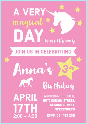 Free Unicorn Birthday Cards Adobe Spark