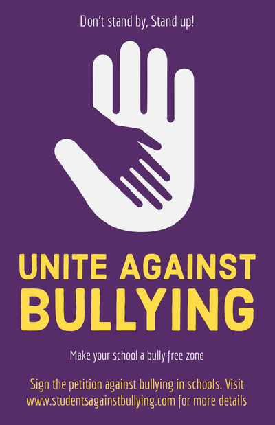 Free, printable anti-bullying campaign poster templates