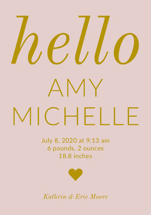 birth announcement without photo
