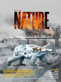 industrial development destroying nature poster