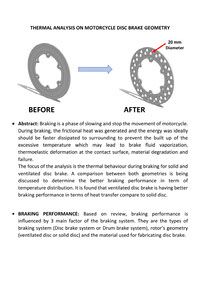 Motorcycle Brake Disc Static Thermal Analysis