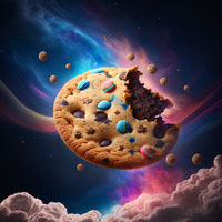 Cookies Floating in space