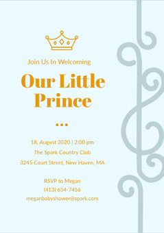 Customizable Baby Shower Templates For Boys Adobe Spark