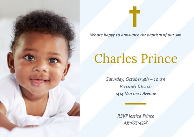 Christening invitation top