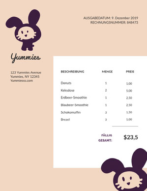 Online Rechnung Vorlage Kostenlos Adobe Spark