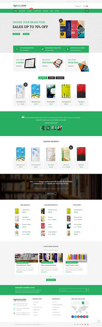 Responsive Ecommerce Template for Bookstores