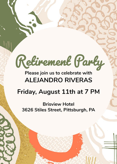 Retirement party invitations clearance