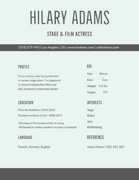 Free Modern Resume Templates Adobe Spark