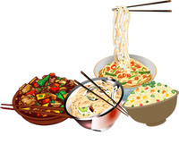 Indo-Chinese Food Illustration