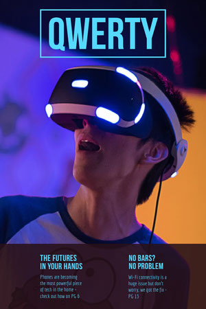 VR Headset Technology Magazine Cover