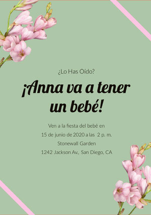 Crea Invitaciones Para Baby Shower Online Adobe Spark Invitaciones para baby shower para imprimir #2. adobe spark
