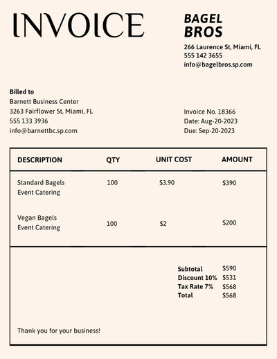 video production invoice sample