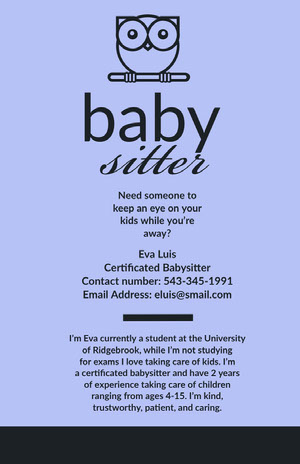 Free Babysitting Flyer Templates Adobe Spark