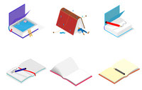 Book Icons Pack of 6