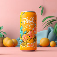 Fresh juice label and packaging mockup