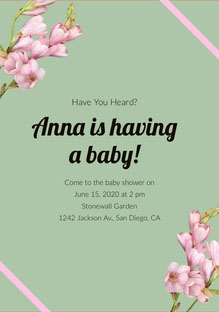 Invitation Gratuite Modeles D Invitations A Une Baby Shower Adobe Spark