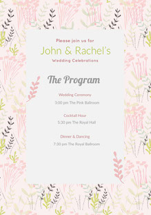 Free Wedding Program Templates Adobe Spark