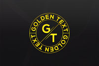 Golden Logo Text Mockup