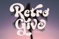 Retro Give - Groovy Display Font