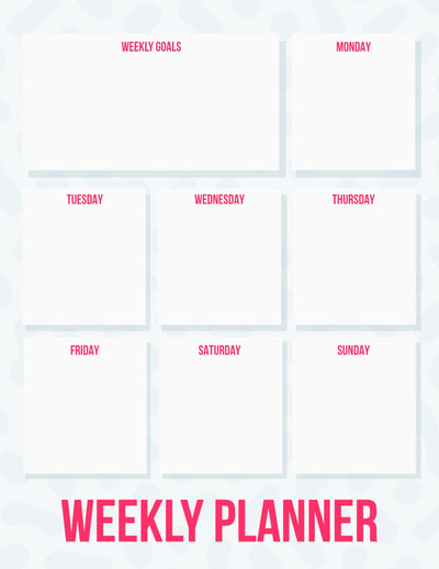 Free Weekly Calendar Templates | Adobe Express