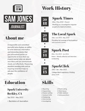 Free Resume Templates Adobe Spark