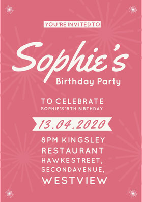 Free Birthday Invitation Templates For Girls Adobe Spark