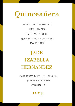 Make Your Own Quinceanera Invitations For Free Adobe Spark