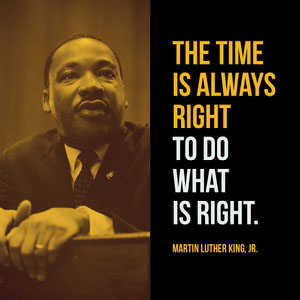 Yellow and Black Martin Luther King Jr Quote Instagram Square