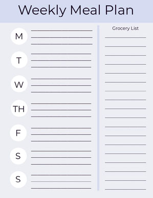 Meal Planning Templates Menu Planner Adobe Spark