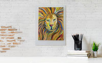 Abstract Lion Canvas Painting 2