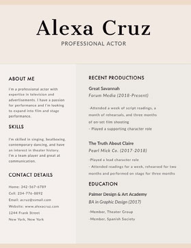 Free Resume Templates Adobe Spark