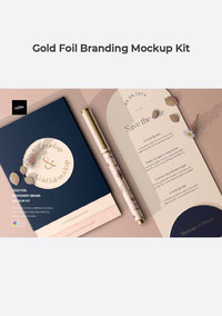 Gold Foil Branding Mockup Kit