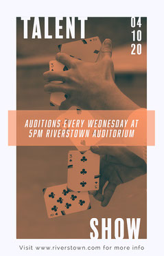 Customizable Talent Show Flyer Templates Adobe Spark